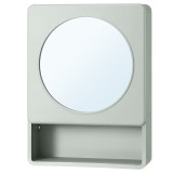Dulap modern cu oglinda pentru baie, verde, compact, 44 x 59 cm