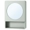 Dulap modern cu oglinda pentru baie, verde, compact, 44 x 59 cm