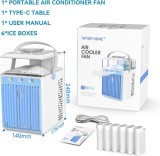 Aer conditionat portabil, TipTop HOME, capacitate 800ml, cu umidificator si telecomanda, 3 trepte de viteza