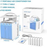 Aer conditionat portabil, TipTop HOME, capacitate 800ml, cu umidificator si telecomanda, 3 trepte de viteza