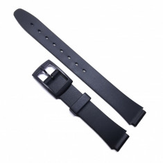 Curea de ceas din plastic - Culoare neagra - 12mm