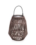 Cumpara ieftin Felinar incarcare solara otel gri franghie maro Taiki &Oslash;15,5x19,5h
