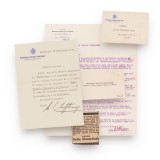 Două scrisori expediate colonelului Stamatiade Felix + carte de vizită, 1927 + 1938