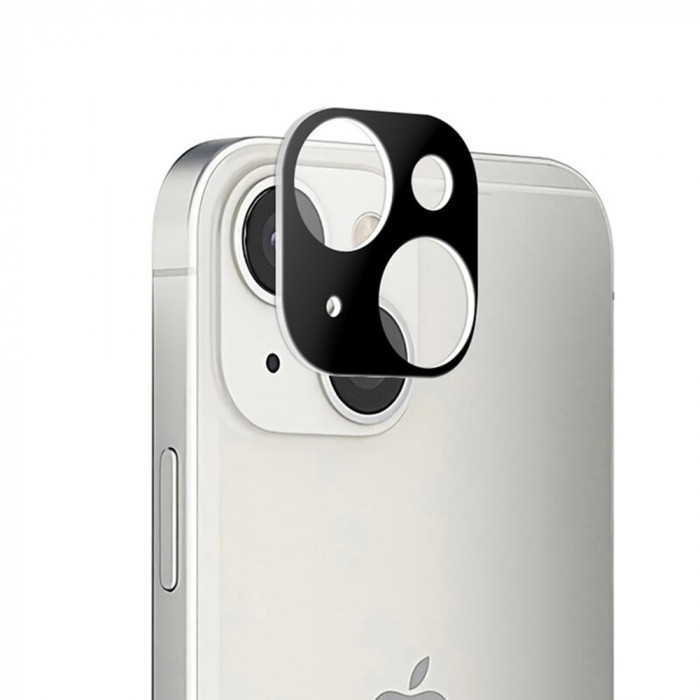 Folie Camera pentru iPhone 13 / 13 Mini, Techsuit Full Camera Glass, Black