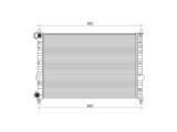 Radiator racire Lancia Lybra, 09.1999-09.2001, motor 1.6, 76 kw, benzina, cutie manuala, cu AC, 590x415x34 mm, aluminiu/plastic