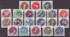 82-JAPONIA 1964-Serie completa de 20 timbre nestampilate J.O.1964-