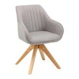 Cumpara ieftin Fotoliu / scaun Leonie, gri, din textil, 60/84/61 cm