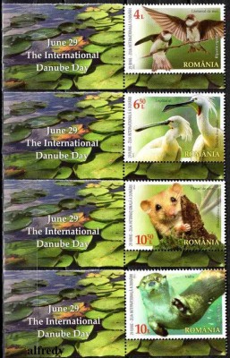 ROMANIA 2022, Fauna dunareana, serie neuzata, MNH, 2375 foto