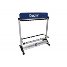 Suport/stand pentru expunere lansete Delphin, 24 posturi, aluminiu