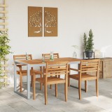 VidaXL Masă de grădină pentru dining Gri 160 x 80 x 75 cm