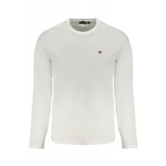 Bluză bărbați, cu logo brodat, Regular fit, alb, 2XL
