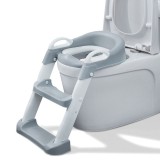 Reductor pliabil cu scara pentru toaleta, 2 trepte anti-aderente reglabile in 2 pozitii, Sezut impermeabil, PP Eco Frendly, 49x3