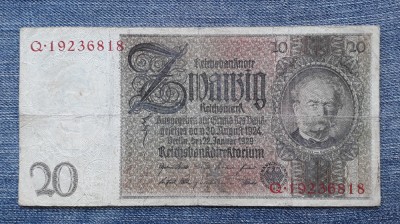 20 Mark 1929 Germania / serie 19236818 foto