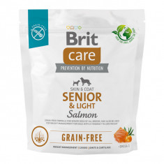 Brit Care Senior & Light, XS-XL, Somon, hrană uscată fără cereale câini senior, obezitate, 1kg