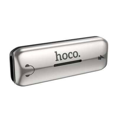 Convertor Audio Lightning Hoco LS27 Dual Port 2A Argintiu foto