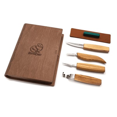 Set de sculptura in lemn, in cutie BeaverCraft S09book, 6 piese foto