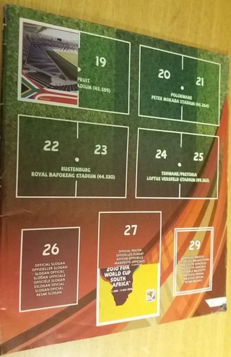 B10 - Album fotbal - Campionatul mondial Africa de Sud - editia 2010 - panini