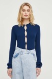 Lovechild cardigan din l&acirc;nă culoarea bleumarin, light 24-2-876-2002