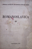 Romanoslavica, vol. IV - Romanoslavica, vol. IV (1960)