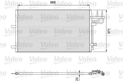 Condensator climatizare AC OEM/OES (Valeo), FORD FOCUS 2, 07.2004-09.202012; FOCUS C-MAX, 10.2003-03.2007; C-MAX, 02.2007-02.2010 motor 1,4/1,6/1,8/2 foto