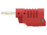 Conector banană 4mm roşu neizolat 36A 30VAC 60VDC