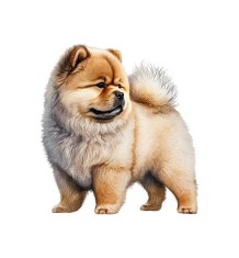 Sticker decorativ Chow Chow, Maro, 51 cm, 5567ST foto