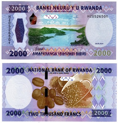 !!! RWANDA - 2000 FRANCI 2024 - P 44 - UNC foto