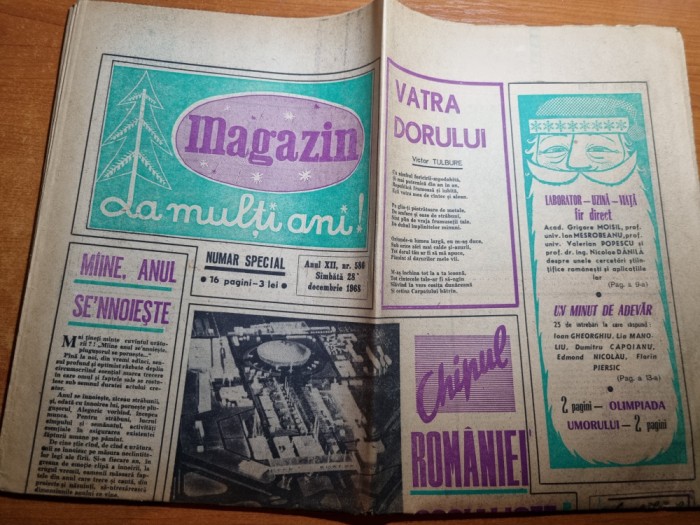 magazin 28 decembrie 1968-nr.dublu de anul nou,casa,masa si oaspetii de revelion