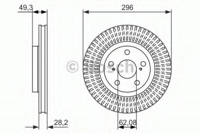 Disc frana TOYOTA AURIS (NRE15, ZZE15, ADE15, ZRE15, NDE15) (2006 - 2012) BOSCH 0 986 479 768 foto