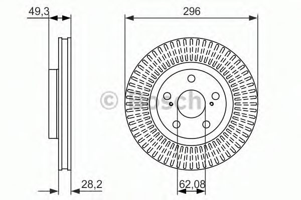 Disc frana TOYOTA RAV 4 IV (WWA4, AVA4, ZSA4, ALA4) (2012 - 2016) BOSCH 0 986 479 768