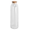 Set 4 Sticle Transparent cu Capace Pluta Maro, 5x19 cm, Material Sticla, Brand Clayre &amp; Eef, Stil Clasic