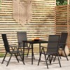 Gossi set de servit masa pentru gradina, 5 piese, negru