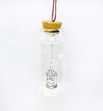 Cumpara ieftin Decoratiune Craciun - Glass Bottle, colivie pasare | Everbright Gifts