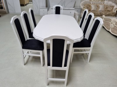SET MARCO 27 MASA 160/195 CM + 8 SCAUNE personalizabil pe culori foto