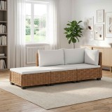 Cumpara ieftin 3 buc. Set de lounge din ratan cu perne GENDT Ratan Natural