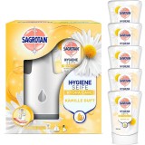 Set Dispenser Sapun Sagrotan + 5 Rezerve Sapun Musetel 250 ml - compatibil cu DETTOL
