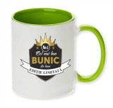 Cana maner verde personalizata &quot;Cel mai bun BUNIC&quot;, INOVATIX&reg;. 330ml, Oem