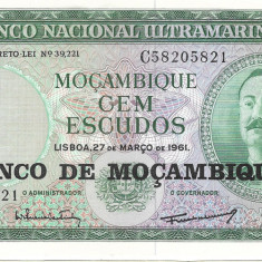 Bancnota 100 escudos 1961 - Mozambic