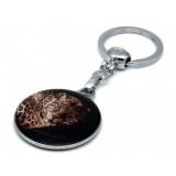 Breloc cheie din metal - multicolor model Leopard
