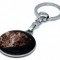 Breloc cheie din metal - multicolor model Leopard