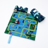 Set Joaca Copii Tiny Magic: 3 Masinute, Covoras Dinozauri Portabil, Lavabil, 32x37 cm