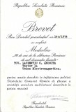 A3910N Brevet Medalia 30 ani de la eliberarea Rom&acirc;niei de sub dominația fascistă, 1974