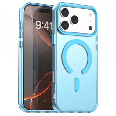 Husa MagSafe pentru Apple iPhone 17 Pro Max, Techsuit, CandyCase, Albastra foto
