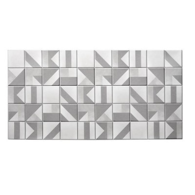 Panou decorativ, PVC, model marmura, geometric, alb si gri, 96x48.5cm GartenVIP DiyLine foto