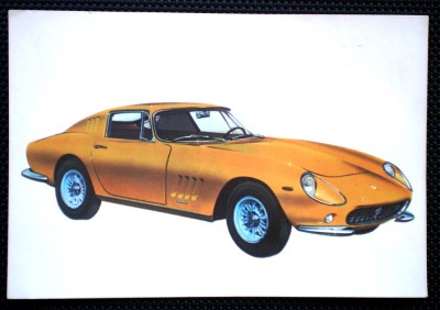 P.221 RECLAMA AUTO CIOCOLATA JAQUES LE MONDE DES AUTOS 1966 FERRARI 275 GTB foto