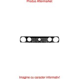 Grila radiator VW Golf 2 (19E/1G), 1983-1992, negru, cu dunga rosie, pentru modele cu 4 faruri, pentru lampi interioare cu diametrul de 14cm, Aftermarket