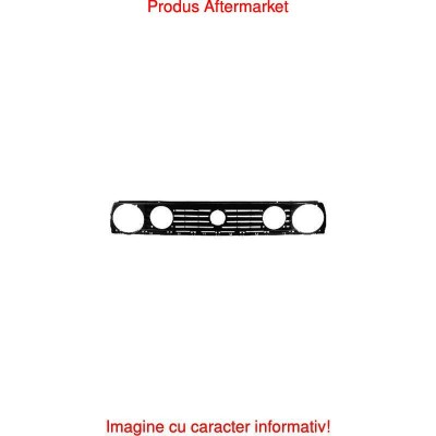 Grila radiator VW Golf 2 (19E/1G), 1983-1992, negru, cu dunga rosie, pentru modele cu 4 faruri, pentru lampi interioare cu diametrul de 14cm foto