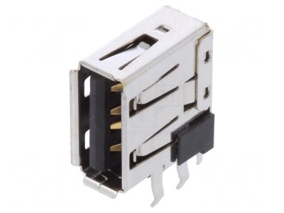Soclu USB A PCB THT 90&amp;deg; Aurit foto