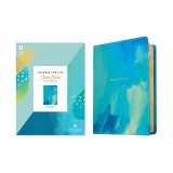 NLT Courage for Life Study Bible for Women (Leatherlike, Brushed Aqua Blue, Filament Enabled)