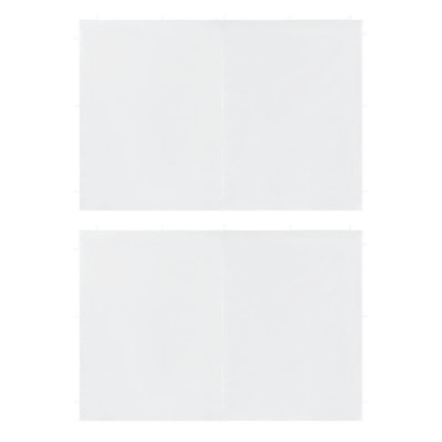 Perete lateral cort petrecere, 2 buc., alb, PE, cu fermoar foto